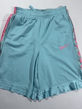 Nike Kids XL Dri-FIT Basketball Shorts Blue Pink Mesh Athletic Swoosh